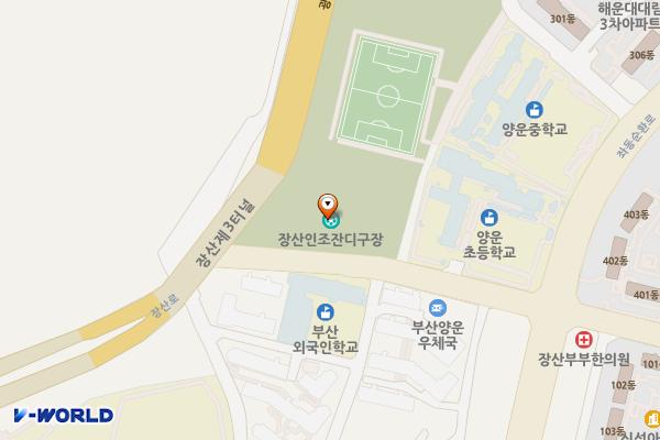 장산공원 위치 지도 — 부산광역시 해운대구 대천로67번길 48