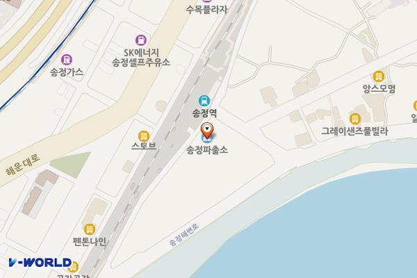해운대경찰서 송정치안센터 위치 지도 — 부산광역시 해운대구 송정중앙로8번길 65, 송정치안센터 (송정동)