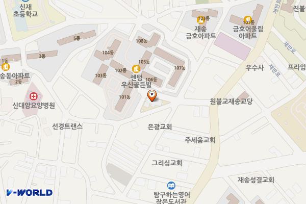 재송2동 주민센터 위치 지도 — 부산광역시 해운대구 재반로125번길 26 (재송동)