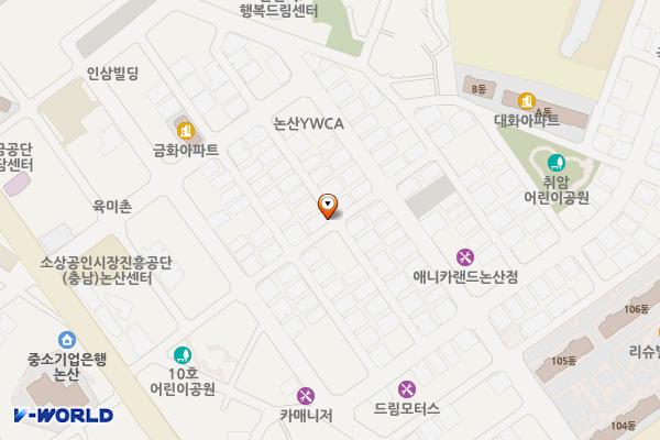 취암동 1063-1, 2, 14 위치 지도 — 충청남도 논산시 취암동 1063-1, 2, 14