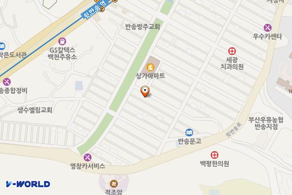 반송2동큰시장 위치 지도 — 부산광역시 해운대구 윗반송로51번길 59-31 (반송동)