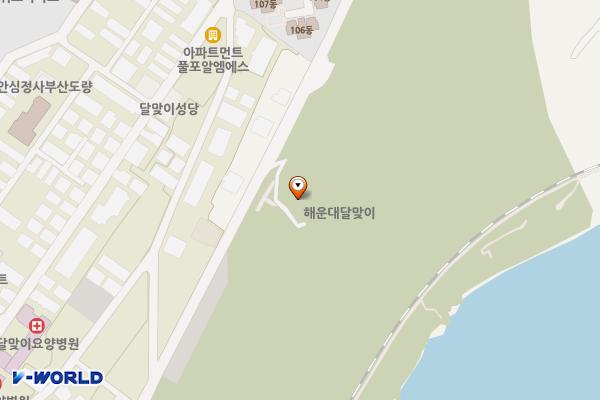 청사포공원 어울마당 위치 지도 — 부산광역시 해운대구 달맞이길 220(중동)