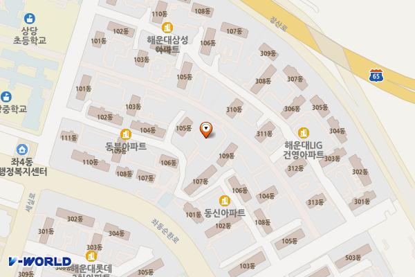 미리내공원 위치 지도 — 부산광역시 해운대구 세실로 166