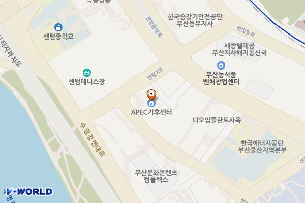 APEC기후센터 위치 지도 — 부산광역시 해운대구 센텀 7로 12