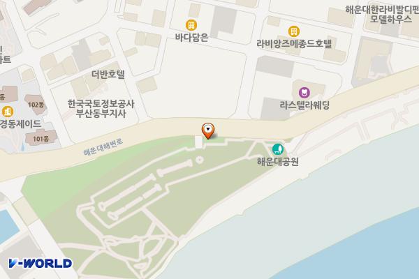 동백유원지 위치 지도 — 부산광역시 해운대구 해운대해변로 220, 동백유원지 화장실 (우동)