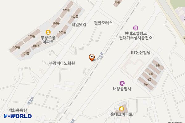 부창동 155-1번지 공영주차장 위치 지도 — 충청남도 논산시 부창동 155-1