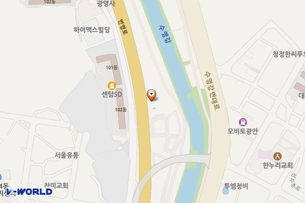 수영강 관리사무소 위치 지도 — 부산광역시 해운대구 삼어로 94-141, 수영강시설물관리사무소 (반여동)