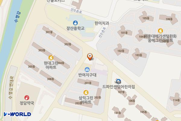 반여1동우체국 위치 지도 — 부산광역시 해운대구 선수촌로 45, 반여1동우체국 (반여동)