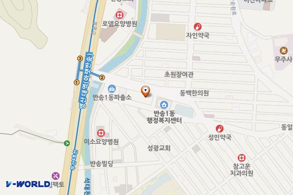 반송동우체국 위치 지도 — 부산광역시 해운대구 아랫반송로 14
