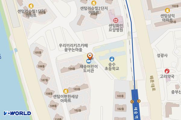 재송어린이도서관 위치 지도 — 부산광역시 해운대구 해운대로76번길 35-1 (재송동)