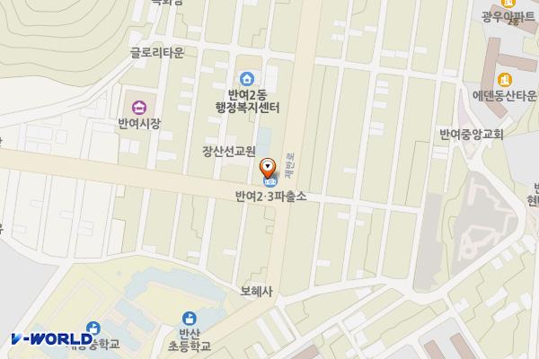 해운대경찰서 반여2치안센터 위치 지도 — 부산광역시 해운대구 재반로 197, 반여2동 지구대 (반여동)