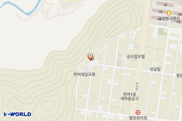 오봉산여가녹지 위치 지도 — 부산광역시 해운대구 재반로255번길 30