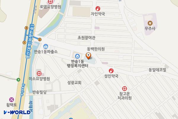 부산광역시립 반송도서관 위치 지도 — 부산광역시 해운대구 아랫반송로 22, 부산광역시립반송도서관 (반송동)
