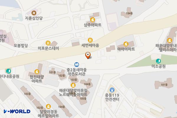 ㈜이엠석유대흥주유소 위치 지도 — 부산광역시 해운대구 좌동순환로 419, 메트로주유소 (중동)