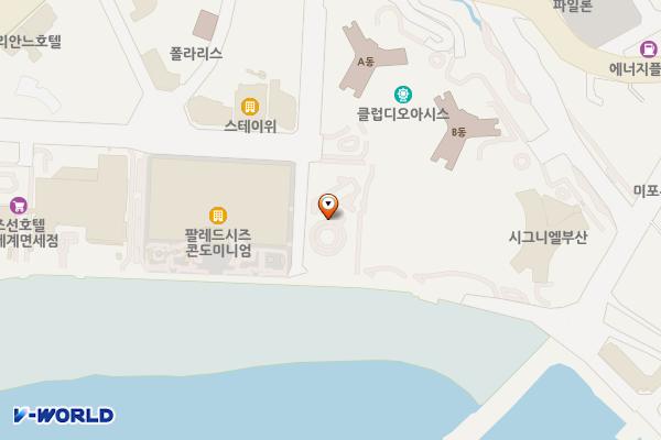 해운대해수욕장 LCT 소공원 위치 지도 — 부산광역시 해운대구 해운대해변로298번길 34 (중동)