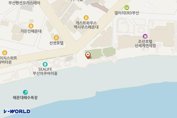 해운대해수욕장 이벤트광장 위치 지도 — 부산광역시 해운대구 해운대해변로 280, 해운대해수욕장이벤트광장 화장실 (중동)