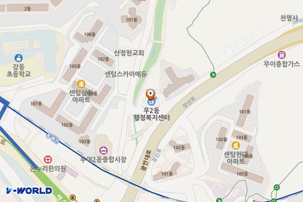 우2동 주민센터 위치 지도 — 부산광역시 해운대구 해운대로383번가길 7 (우동)