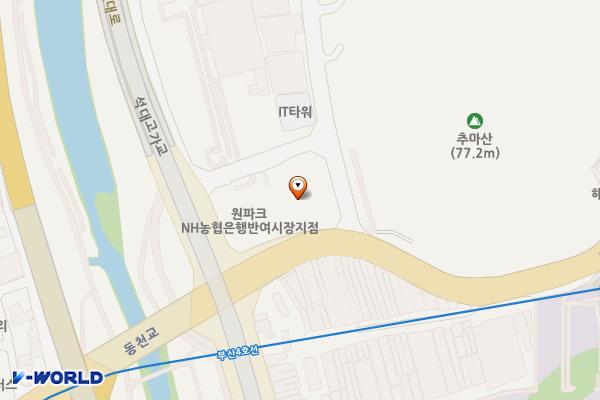 해운대우체국 위치 지도 — 부산광역시 해운대구 반송로 523, 해운대우체국 (석대동)