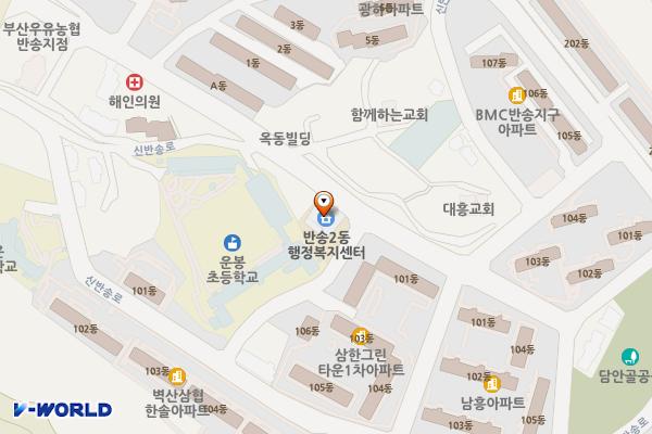반송2동 주민센터 위치 지도 — 부산광역시 해운대구 신반송로 173 (반송동)
