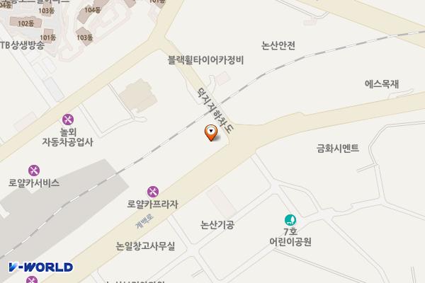 취암10 노상주차장 위치 지도 — 충청남도 논산시 계백로 1097