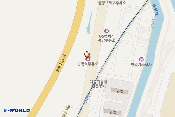 송정현대주유소 위치 지도 — 부산광역시 해운대구 해운대로 1217 (송정동)