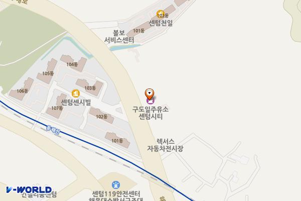 센텀시티주유소 위치 지도 — 부산광역시 해운대구 해운대로 285 (우동)