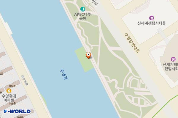 APEC나루공원1호 위치 지도 — 부산광역시 해운대구 수영강변대로 85