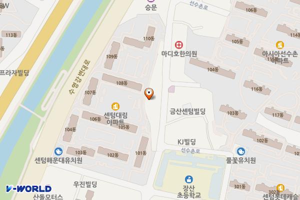 반여1동주민센터 위치 지도 — 부산광역시 해운대구 선수촌로 85 (반여동)