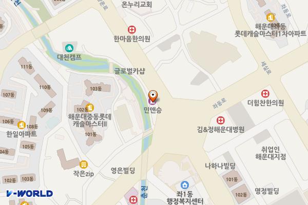 장산IC주유소 위치 지도 — 부산광역시 해운대구 양운로 107 (좌동)