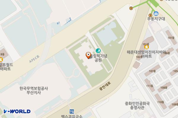 올림픽공원 위치 지도 — 부산광역시 해운대구 해운대로394번길 70