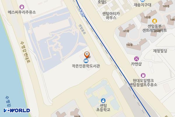 문화복합센터 위치 지도 — 부산광역시 해운대구 센텀중앙로 170, 해운대구문화복합센터 (재송동)