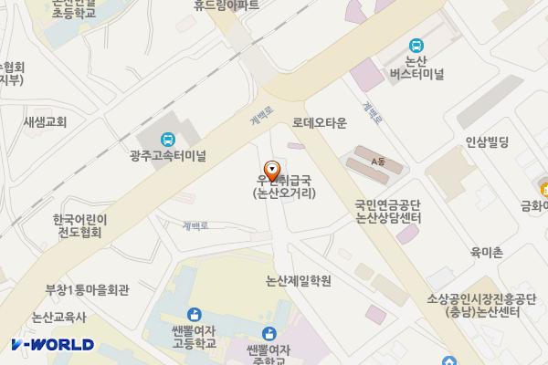 취암1 노상주차장 위치 지도 — 충청남도 논산시 취암동 582-3