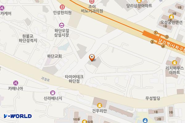 하단1동 공영주차장 위치 지도 — 부산광역시 사하구 제석로12번길 2