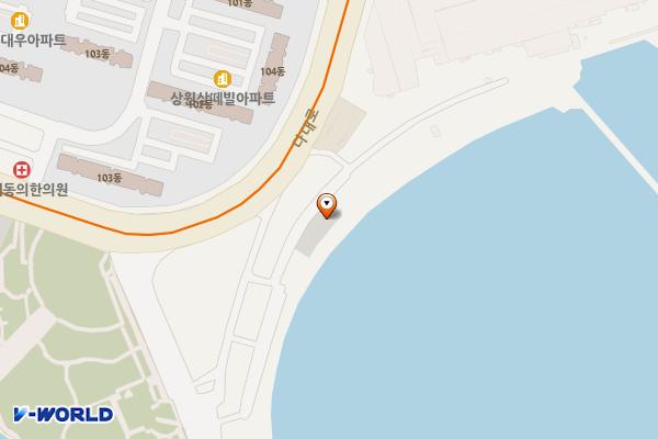 동측 임해행정봉사실 화장실 위치 지도 — 부산광역시 사하구 몰운대2길 44 (다대동)