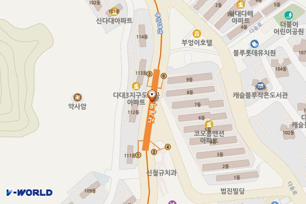 부산도시철도 낫개역 위치 지도 — 부산광역시 사하구 다대로 422(다대동)