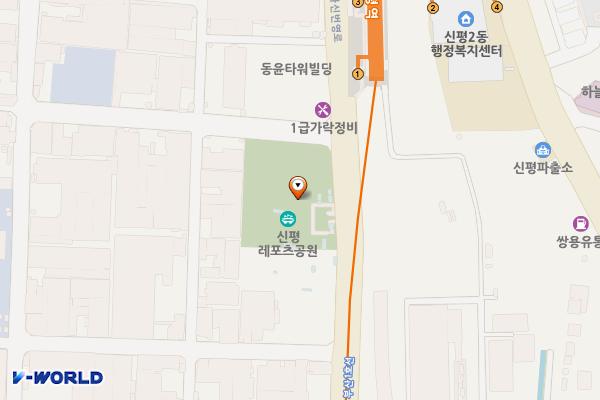신평레포츠공원 공중화장실 위치 지도 — 부산광역시 사하구 하신번영로 119
