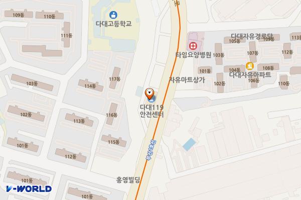 다대119안전센터 화장실 위치 지도 — 부산광역시 사하구 다대로 622