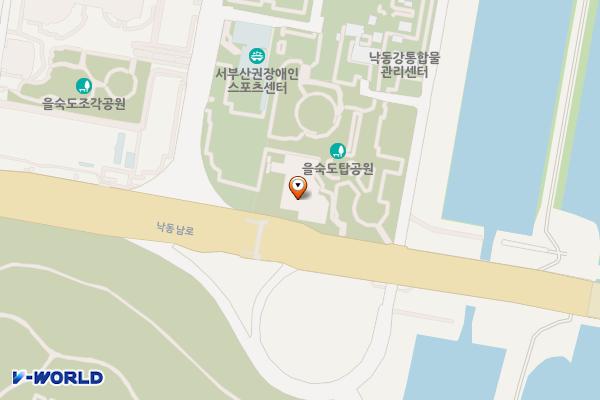 문화관(1층)화장실 위치 지도 — 부산광역시 사하구 낙동남로1233번길 1, 낙동강문화관 (하단동)