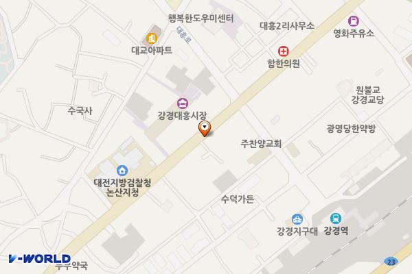 대흥2 노상주차장 위치 지도 — 충청남도 논산시 강경읍 대흥리 51-44