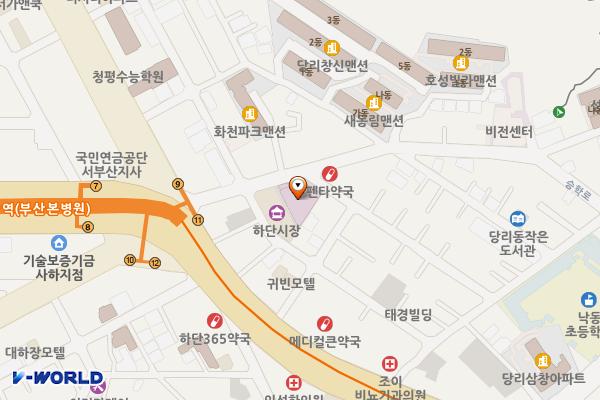 본병원화장실 위치 지도 — 부산광역시 사하구 승학로 8 (당리동)
