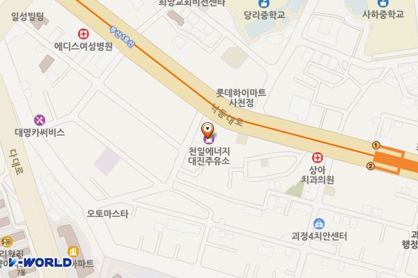 대진주유소 화장실 위치 지도 — 부산광역시 사하구 낙동대로 339 (괴정동)