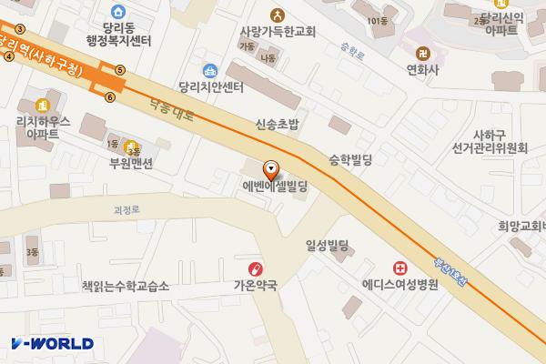 청림요양병원 화장실 위치 지도 — 부산광역시 사하구 낙동대로 377 (당리동)
