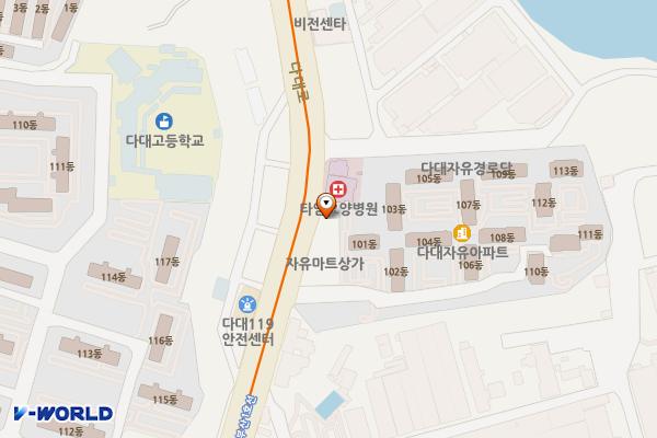 다대자유마트 상가 화장실 위치 지도 — 부산광역시 사하구 다대로613