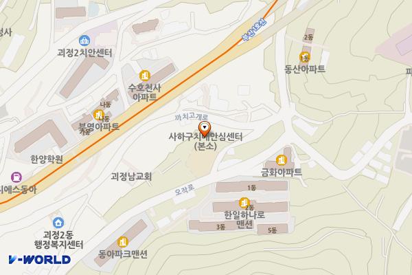 까치마을 작은도서관 위치 지도 — 부산광역시 사하구 까치고개로 50-10