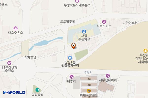 장림무지개 작은도서관 위치 지도 — 부산광역시 사하구 장림로161번길 14