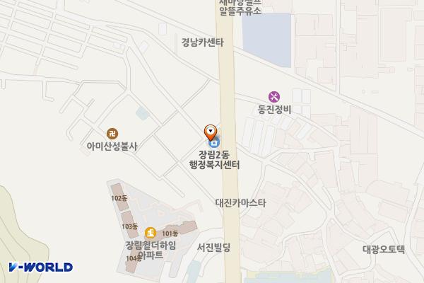 장림2동 행정복지센터 화장실 위치 지도 — 부산광역시 사하구 장평로 131