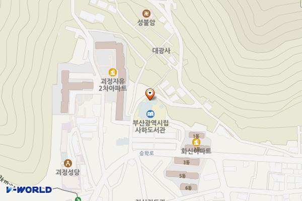 부산광역시립사하도서관 화장실 위치 지도 — 부산광역시 사하구 승학로 247