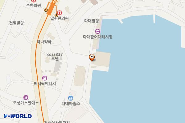 부산광역시수협 다대공판장 화장실 위치 지도 — 부산광역시 사하구 다대동로8번길 40 (다대동)