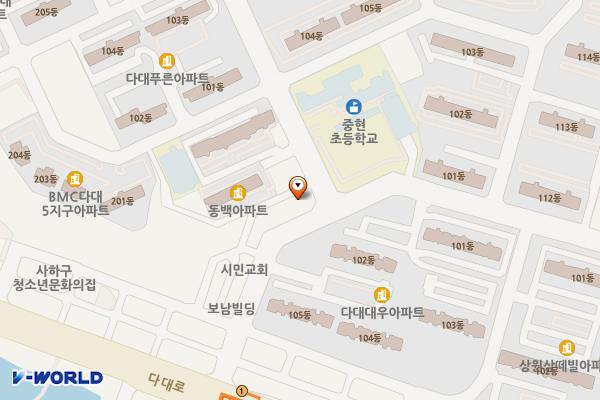 부산다대동우체국화장실 위치 지도 — 부산광역시 사하구 다대낙조1길 21