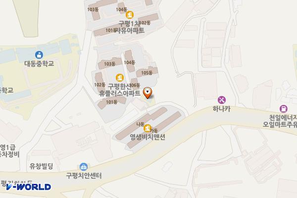 구평예들 작은도서관 위치 지도 — 부산광역시 사하구 을숙도대로745번길 16